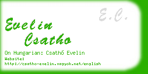 evelin csatho business card