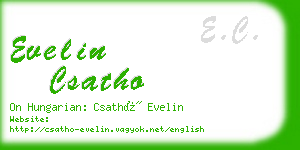 evelin csatho business card